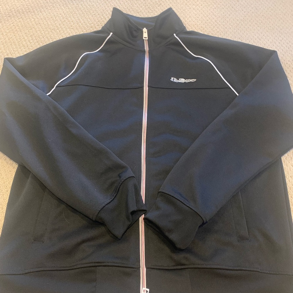 Ben Sherman Black Zip Up Sweater Large